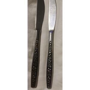 Interpur Stainless Steel Japan Floral Silverware Flatware 2 Knives Jardinera